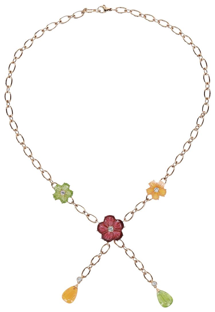 Ferragamo Floral Boutique Necklace Yellow
