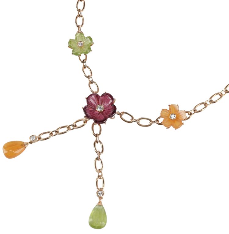 Ferragamo Floral Boutique Necklace Yellow