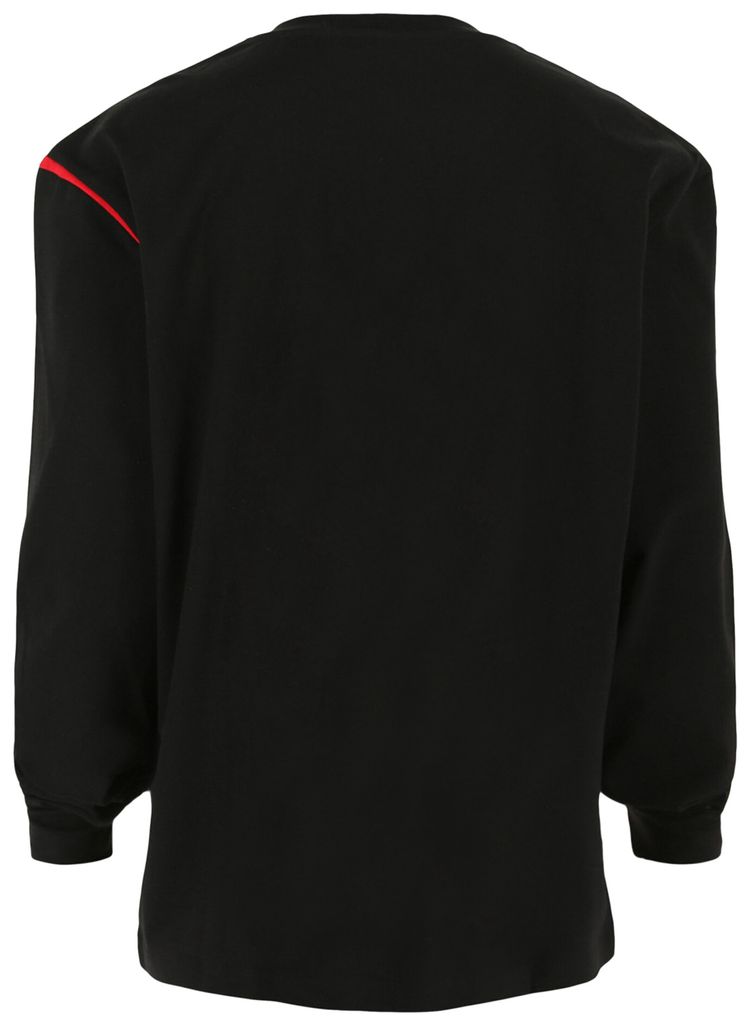 Ferragamo Two Tone Long Sleeve T Shirt Black