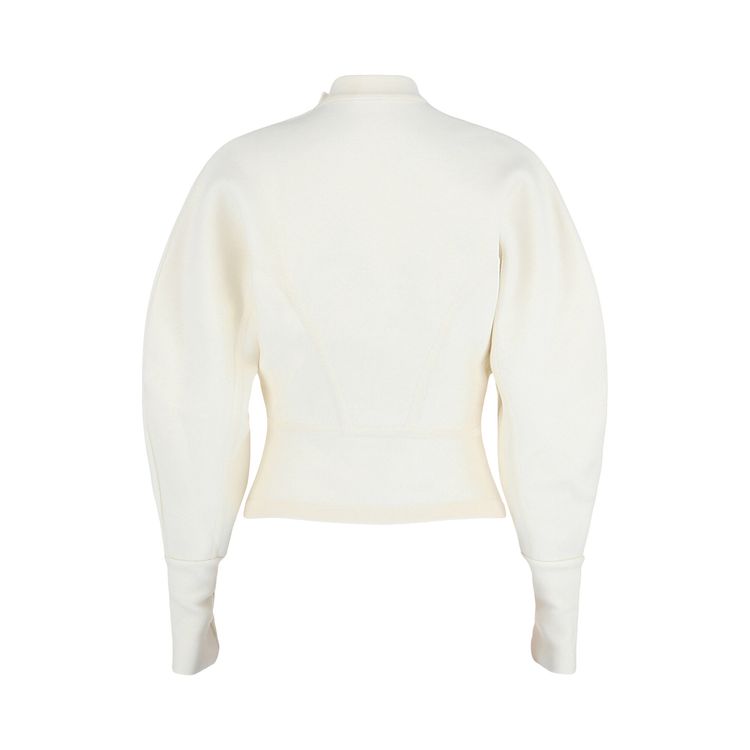 Ferragamo Asymmetrical Buttoned Cardigan White