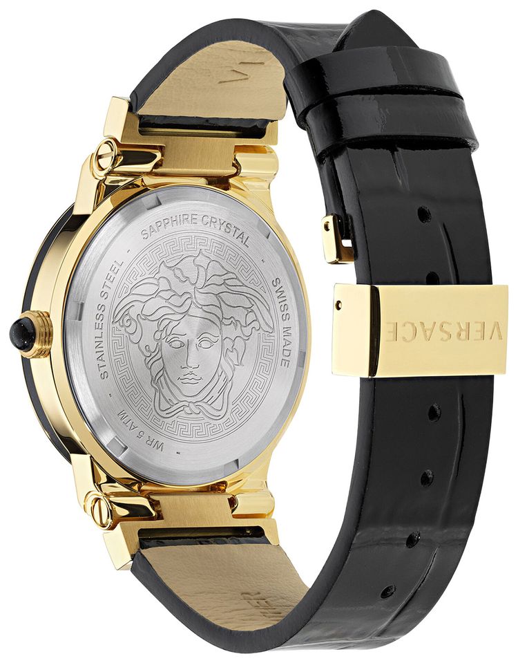 Versace Greca Logo Moonphase Watch Gold