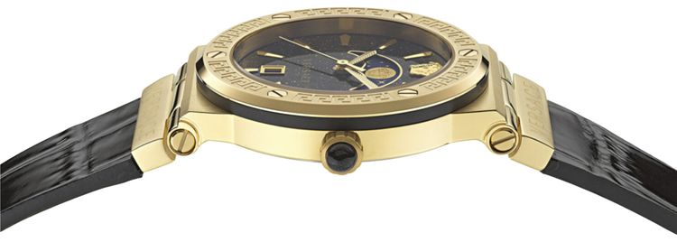 Versace Greca Logo Moonphase Watch Gold
