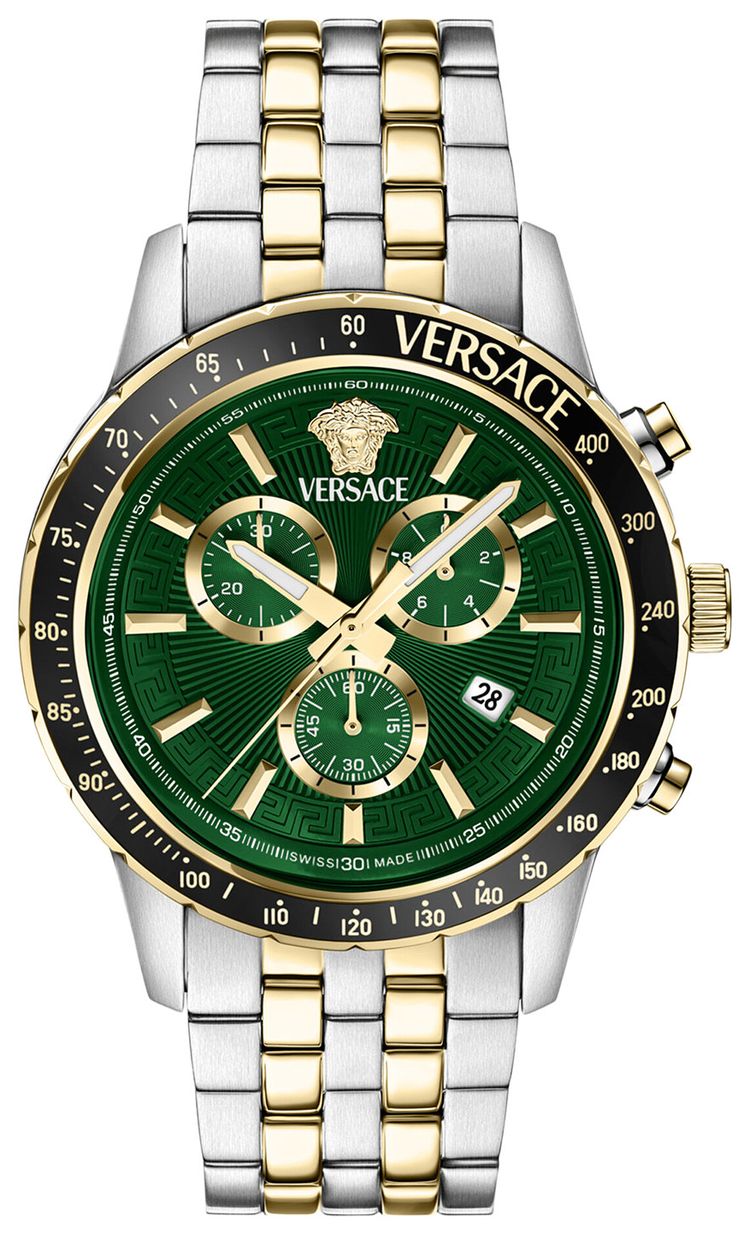 Versace Sport Chrono Bracelet Watch Two Tone