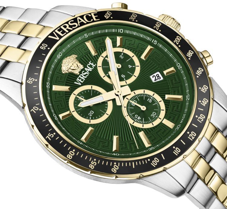 Versace Sport Chrono Bracelet Watch Two Tone