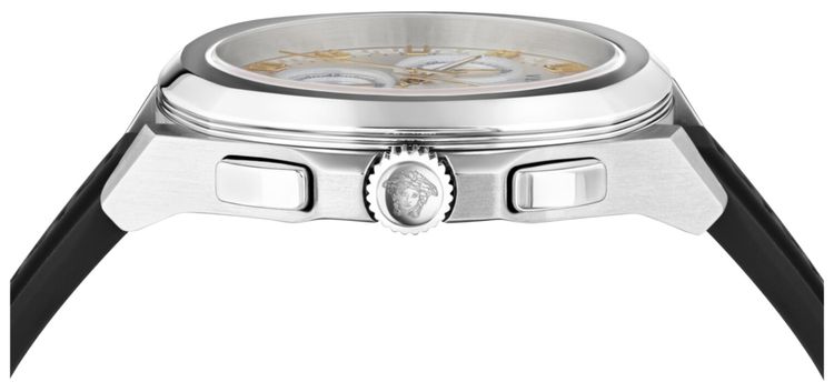 Versace Geo Chrono Strap Watch Stainless Steel