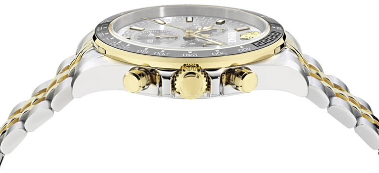 Versace Greca Chrono Wave Bracelet Watch Two Tone