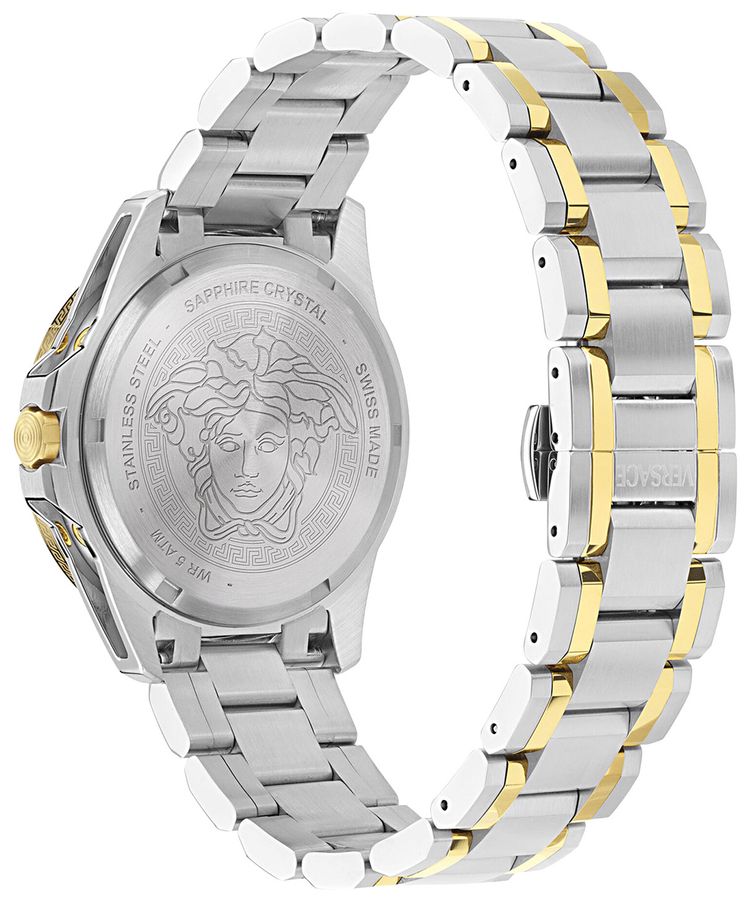 Versace V Galaxy Moonphase Bracelet Watch Two Tone