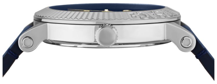 Versace V Classic Leather Watch Stainless Steel