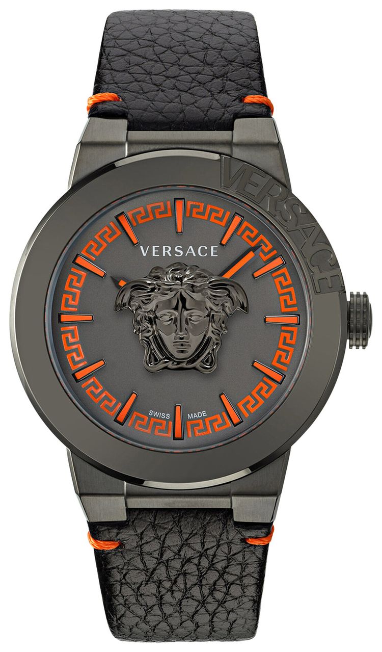 Versace Medusa Infinite Leather Watch Gun