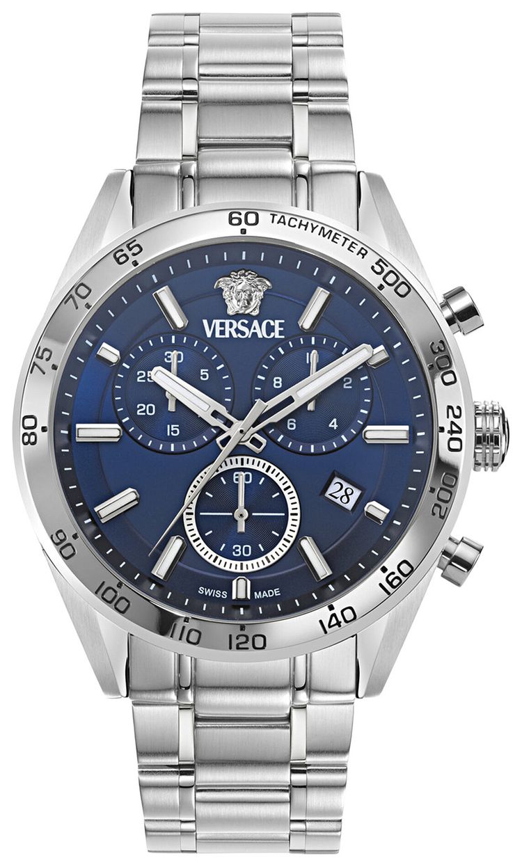 Versace V Code Chrono Bracelet Watch Stainless Steel