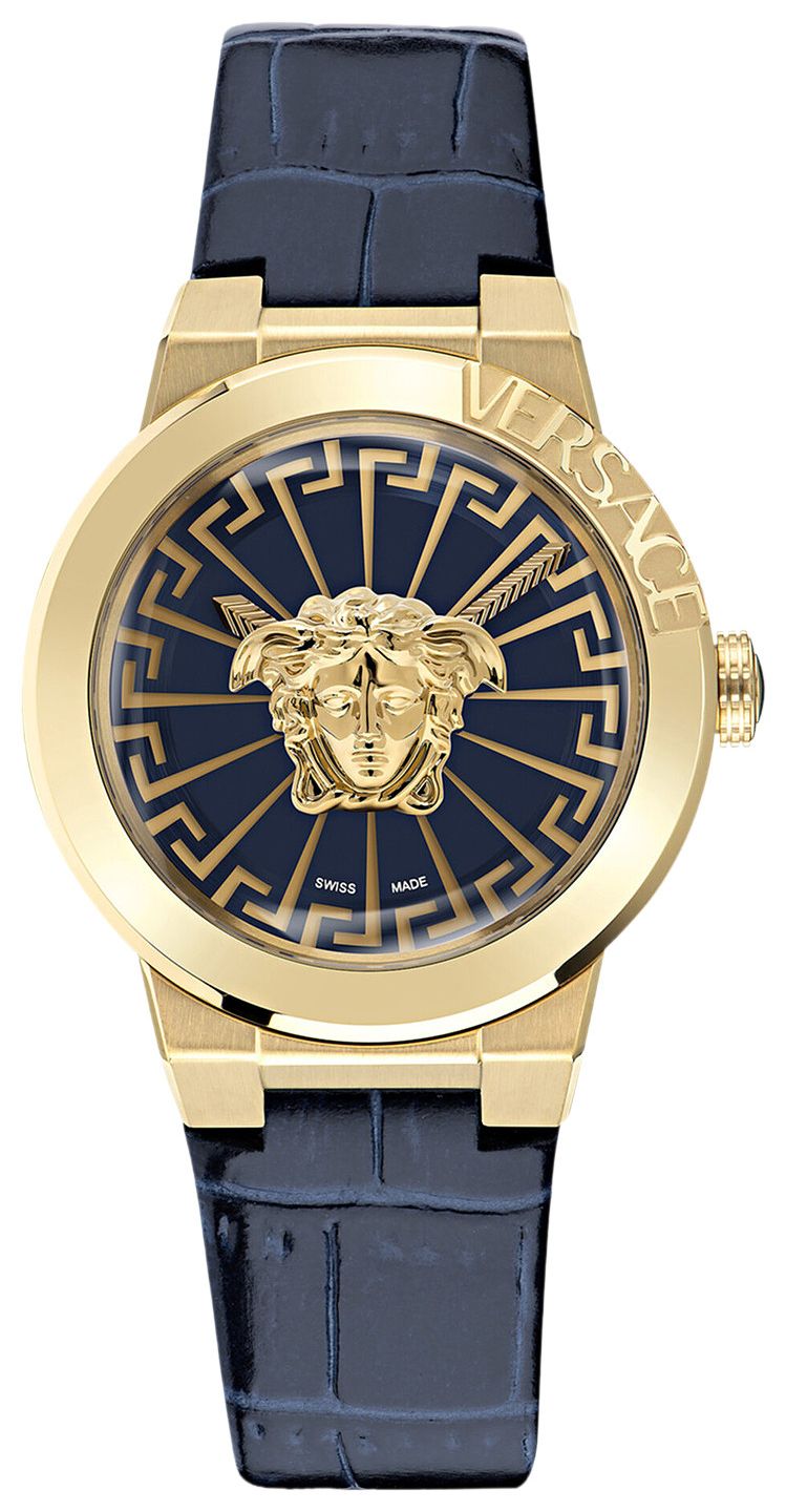 Versace Medusa Infinite Leather Watch Gold