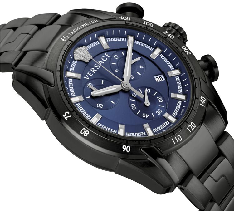Versace V Ray Chronograph Watch Black