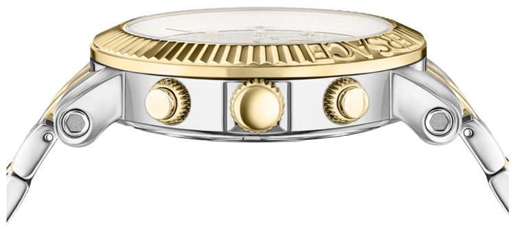 Versace V Chrono Classic Bracelet Watch Two Tone