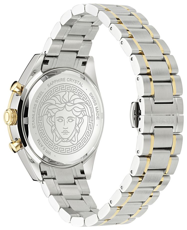 Versace V Code Chrono Bracelet Watch Two Tone