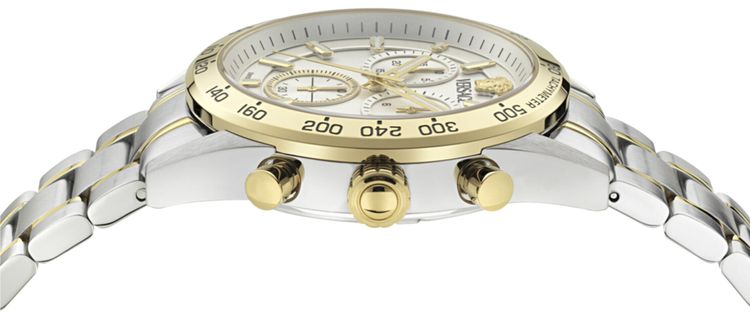 Versace V Code Chrono Bracelet Watch Two Tone