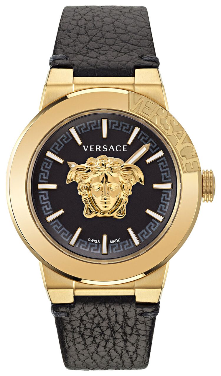 Versace Medusa Infinite Leather Watch Gold