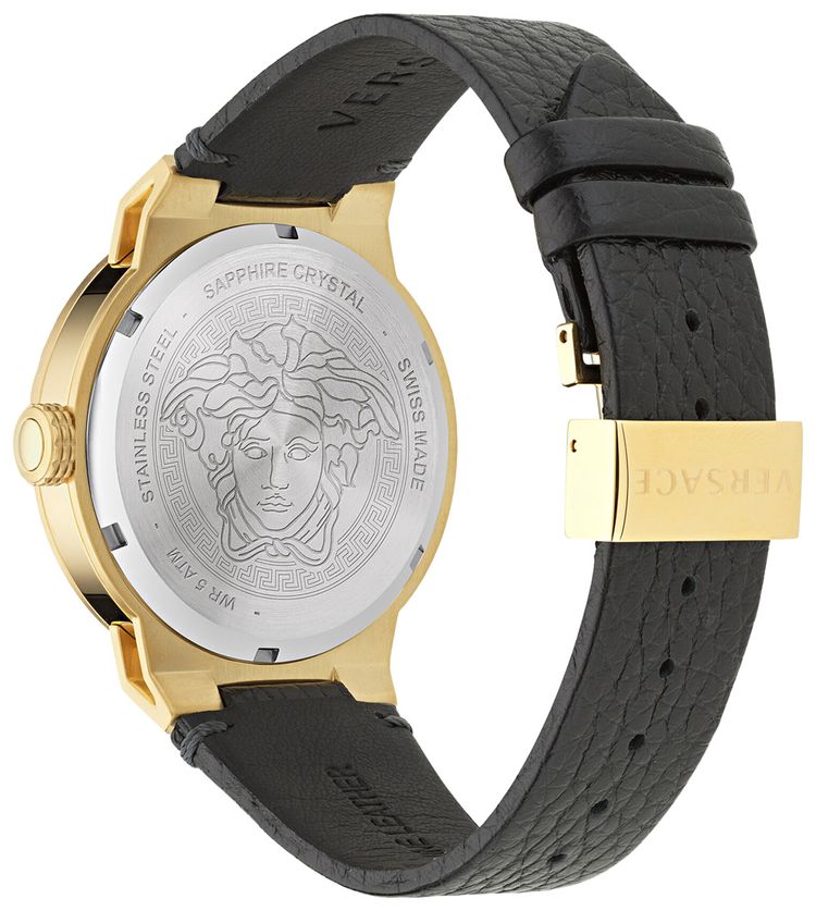 Versace Medusa Infinite Leather Watch Gold