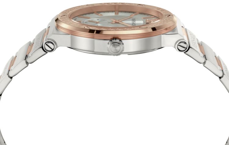 Versace Greca Logo Bracelet Watch Two Tone