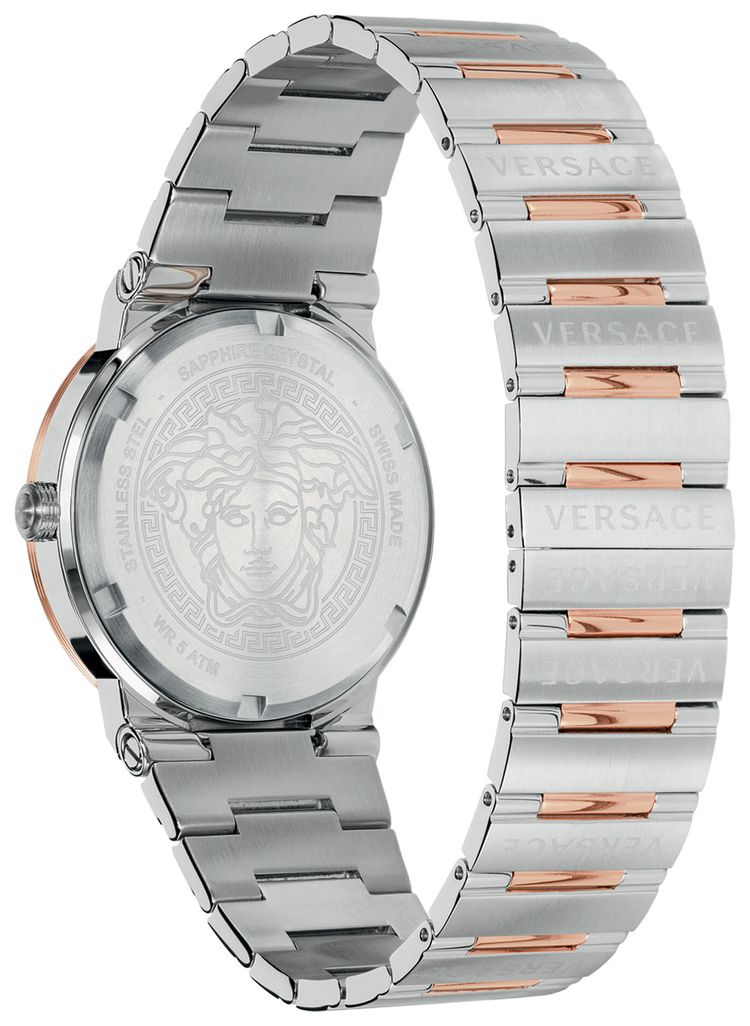 Versace Greca Logo Bracelet Watch Two Tone