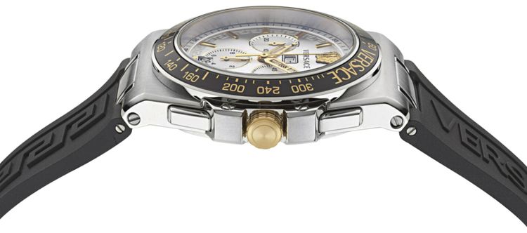 Versace Greca Extreme Chrono Silicone Watch Stainless Steel
