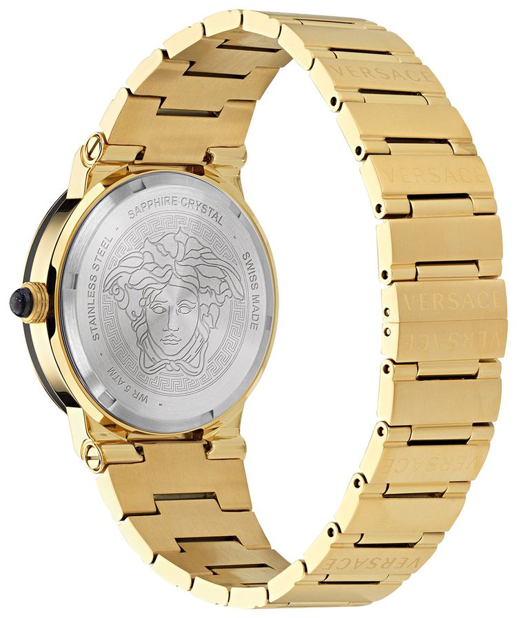 Versace Greca Logo Moonphase Watch Gold