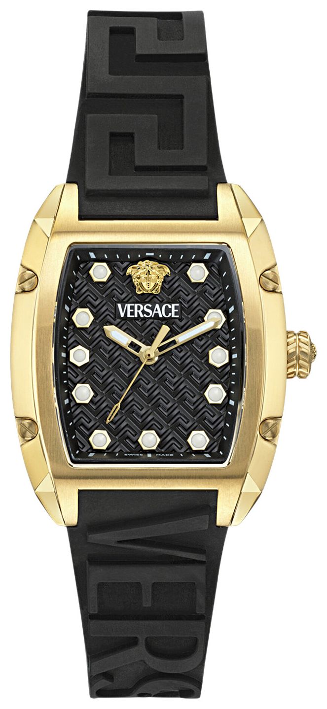 Versace Dominus Silicone Watch Gold