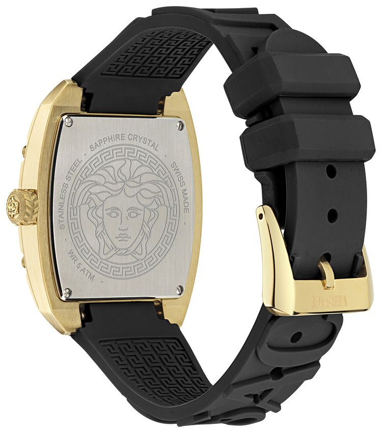 Versace Dominus Silicone Watch Gold