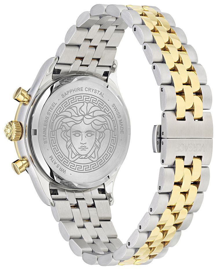 Versace Hellenyium Chrono Petite Bracelet Watch Two Tone