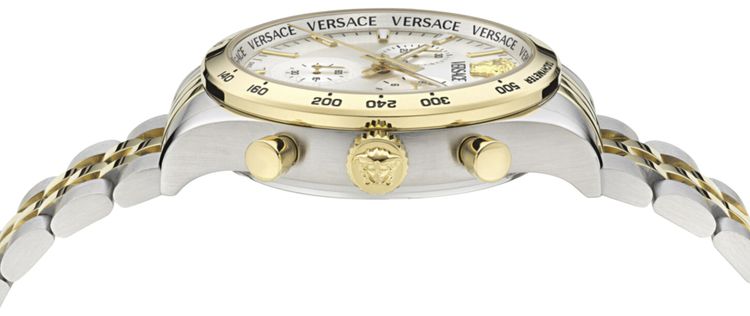 Versace Hellenyium Chrono Petite Bracelet Watch Two Tone