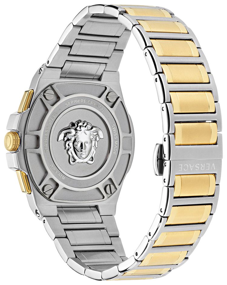 Versace Greca Extreme Chrono Bracelet Watch Two Tone