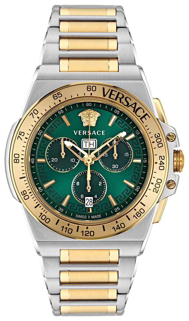 Versace Greca Extreme Chrono Bracelet Watch Two Tone