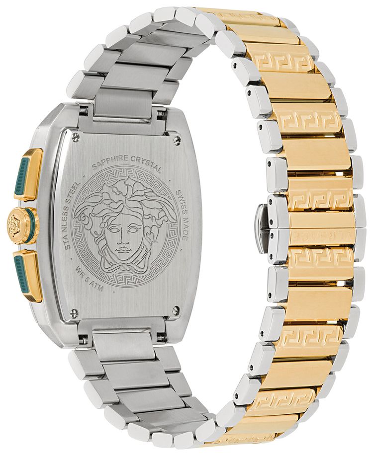 Versace Dominus Chronograph Watch Two Tone