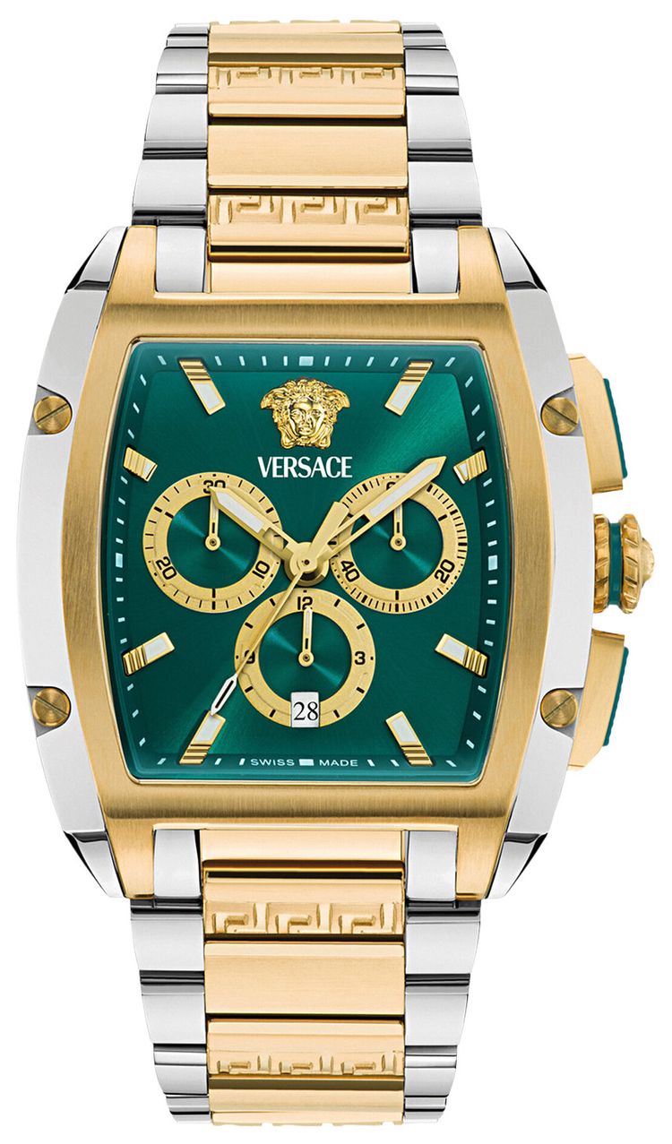Versace Dominus Chronograph Watch Two Tone