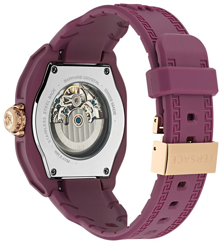 Versace V Legend Skeleton Automatic Watch Red