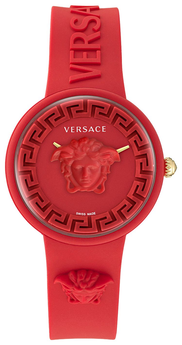 Versace Medusa Pop Silicone Watch Red