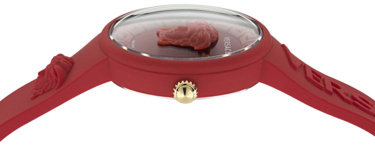 Versace Medusa Pop Silicone Watch Red