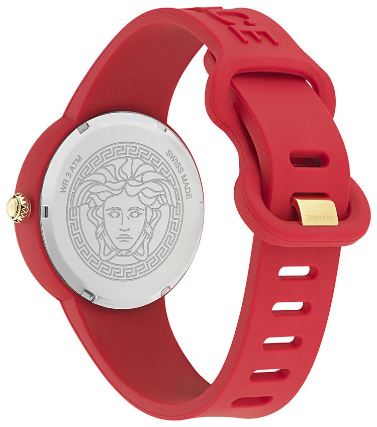 Versace Medusa Pop Silicone Watch Red