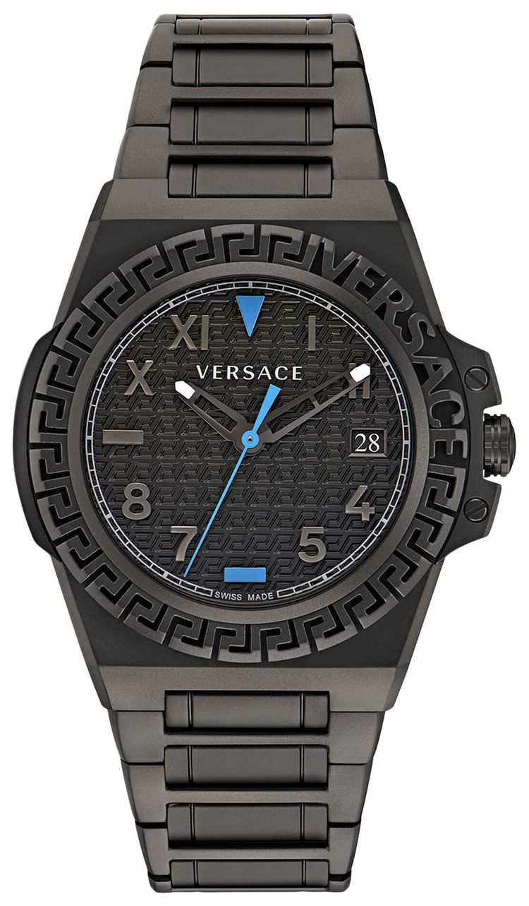 Versace Greca Reaction Bracelet Watch Black