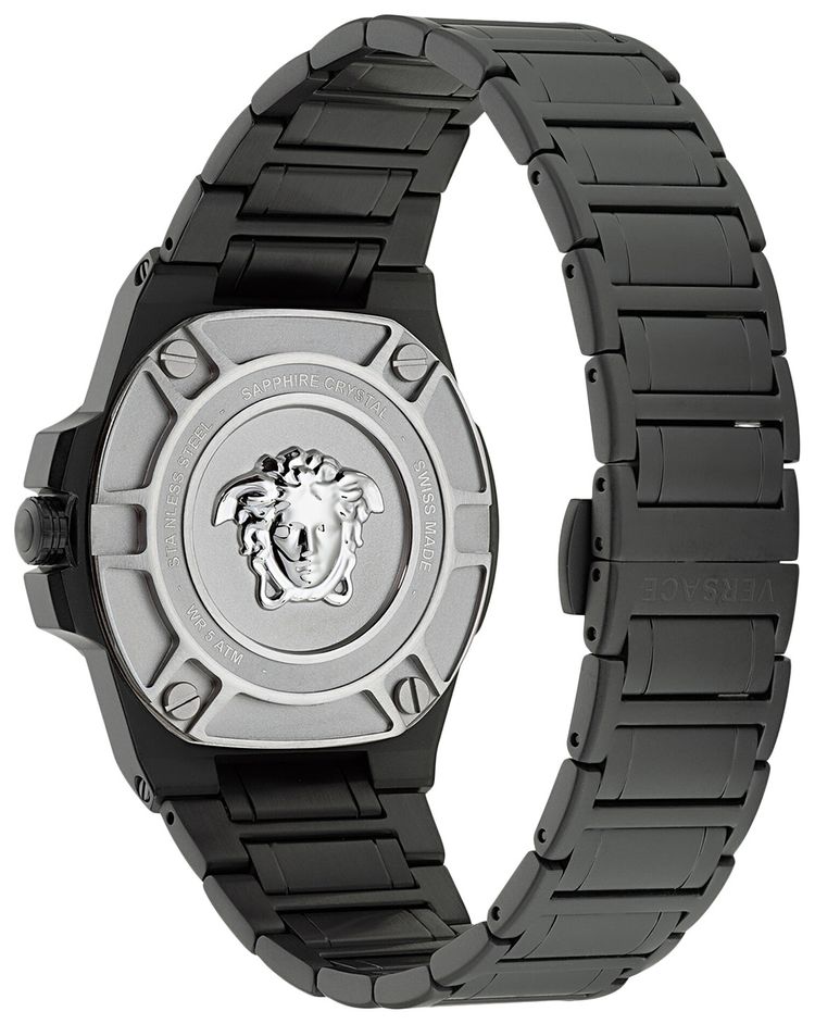 Versace Greca Reaction Bracelet Watch Black