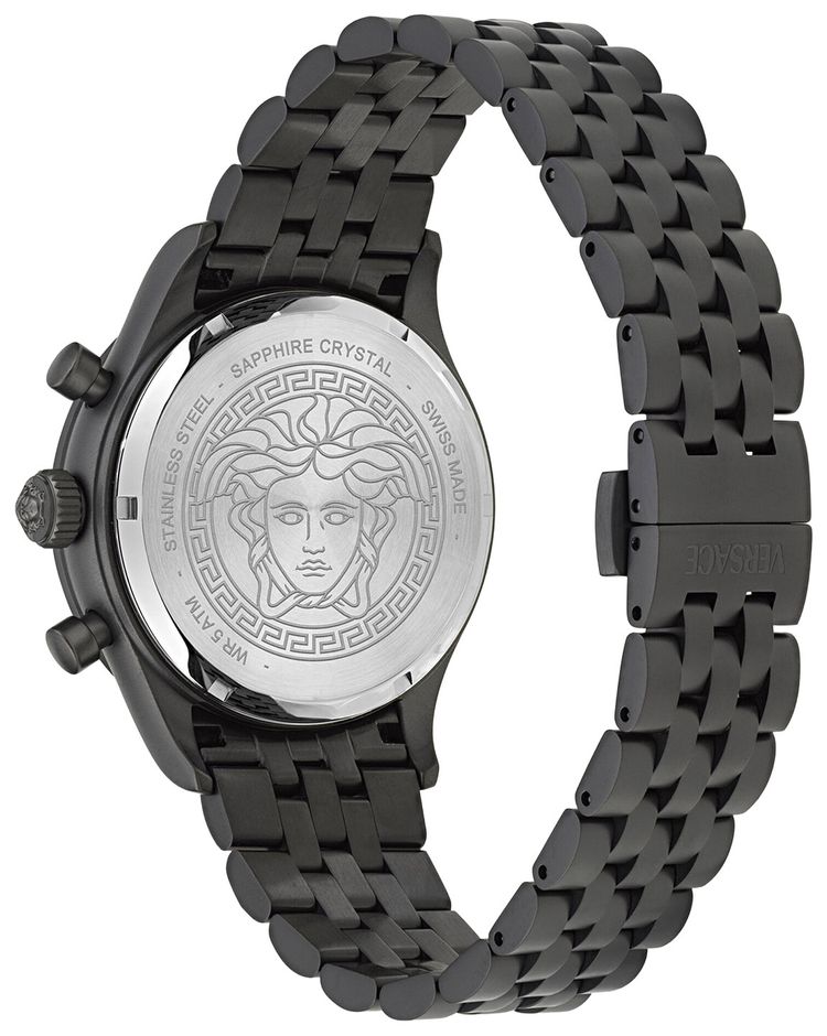 Versace Hellenyium Chrono Petite Bracelet Watch Black