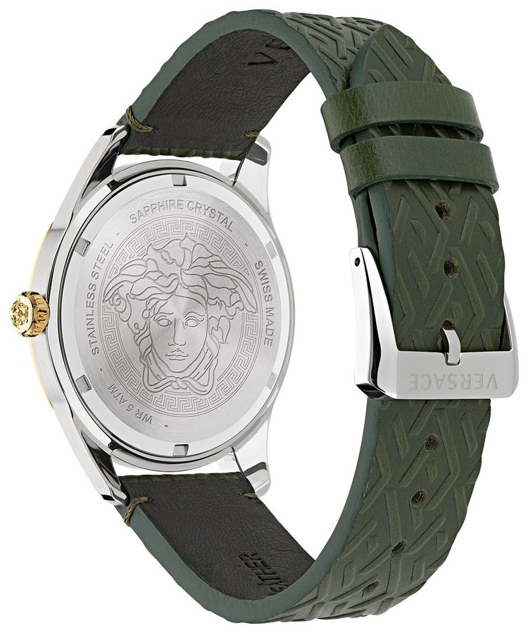 Versace Greca Time GMT Watch Two Tone