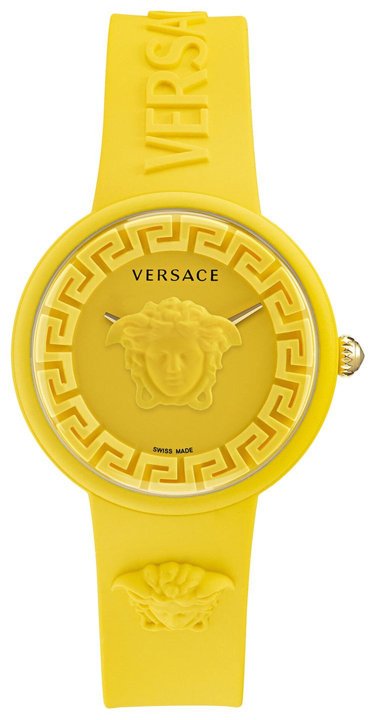 Versace Medusa Pop Silicone Watch Yellow
