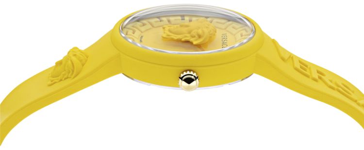 Versace Medusa Pop Silicone Watch Yellow