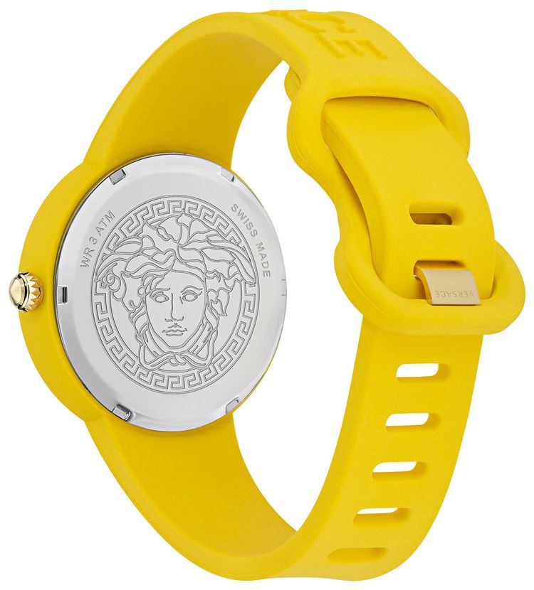Versace Medusa Pop Silicone Watch Yellow