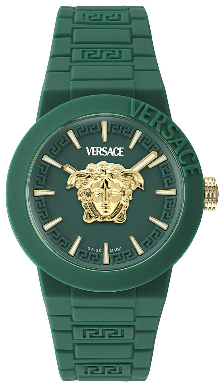 Versace V Pop Silicone Watch Green