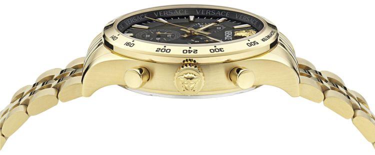 Versace Hellenyium Chrono Petite Bracelet Watch Gold