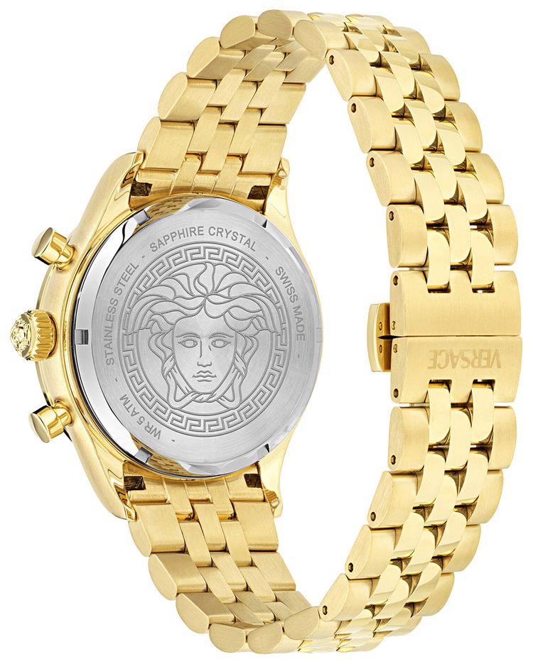 Versace Hellenyium Chrono Petite Bracelet Watch Gold