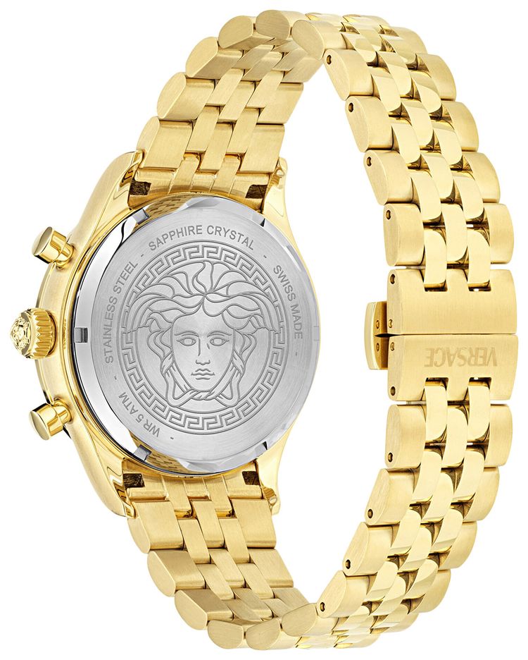 Versace Hellenyium Chrono Petite Bracelet Watch Gold