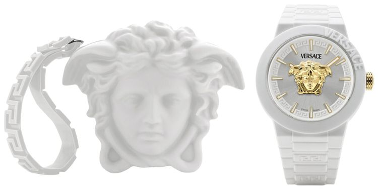 Versace V Pop Silicone Watch White