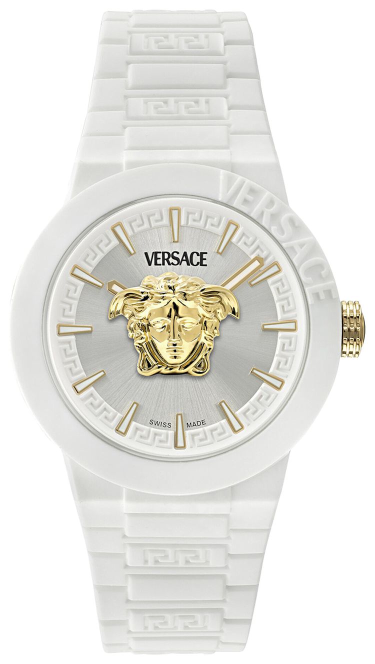 Versace V Pop Silicone Watch White